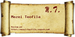Mezei Teofila névjegykártya